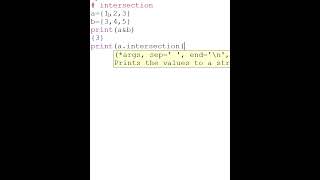 How to Find the Intersection of Two Sets in Python? #shorts