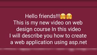HTML part 2 | How to create a web application using asp.net