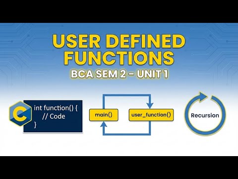 BCA Semester 2 – Unit 1: User Defined Functions (UDF) | Material Link in Desctiption