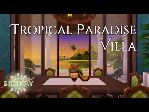 Tropical Paradise Villa | The Sims 4 Stop Motion Speed Build