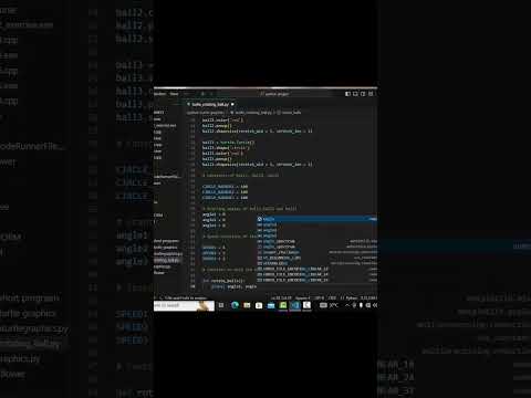 Three Ball Rotation | Using Python ♥️✨ With Short Lines Of Code #shortvideo #viralshorts#codinglife