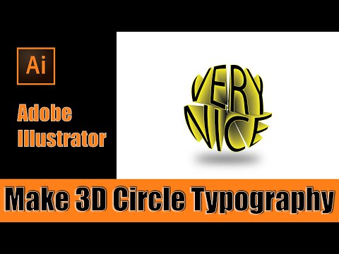 How to make 3d circle typography in adobe illustrator | illustrator tutorial | Adobe illustrator.