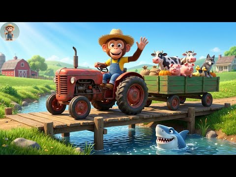 Monkey Farmer Fixes Tractor🚜& Saves Eggs🥚 | Farm Work | Funny Farm