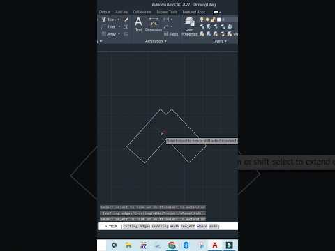How to use trim tool in AutoCAD #autocad #shorts