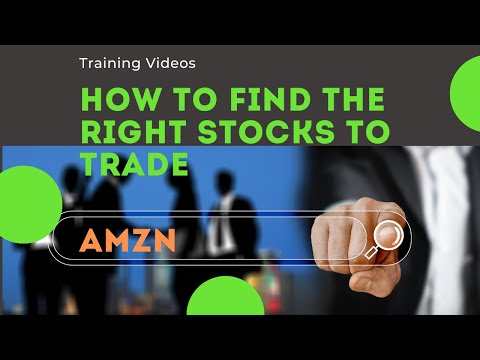 (HD) Stock Selection - Finding the right stocks to trade.