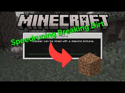 (POSSIBLE) Fastest time to break a dirt block in Minecraft Bedrock