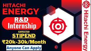 Hitachi Energy Internship 2024 | STIPEND ₹20K-30K/Month | All Are Eligible | Latest Internships 2024