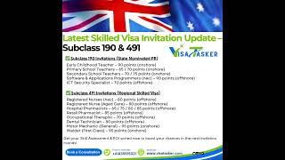 Latest Skilled Visa Invitation Update – Subclass 190 & 491!- VISATASKER
