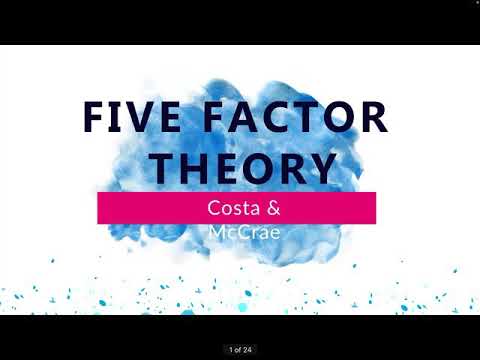 Five Factor Theory (Big Five) by McCrae and Costa