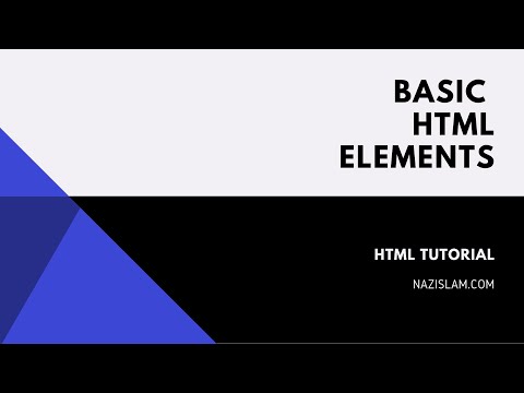 HTML Tutorial: Basic HTML Elements