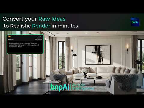AI Render Architecture in Seconds | Text to Architecture Design with BNP AI