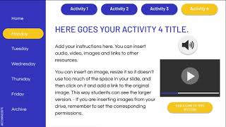 Weekly Planner: Web App Design