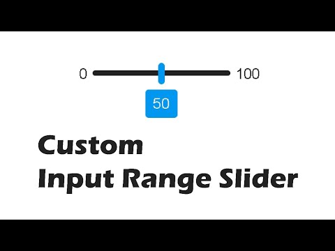 Custom Input Range Slider Using HTML CSS and JavaScript