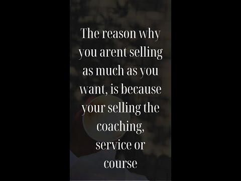 You aren't selling consistently because your selling the service
