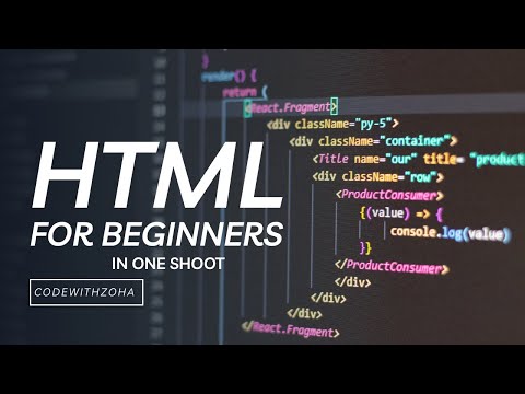 HTML in One Video | 40 Minutes Complete Beginner-Friendly Tutorial | CodeWithZoha