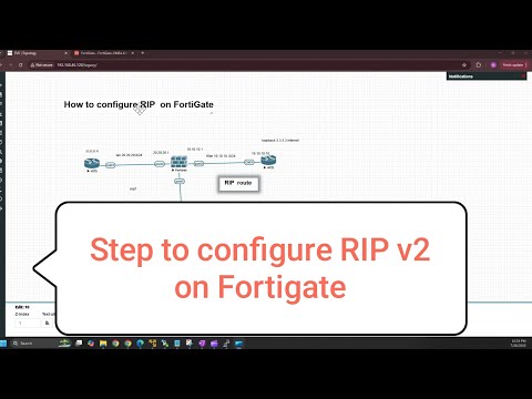 Day 8 | FortiGate Firewall | RIP Routing Configuration Between Router and FortiGate Firewall