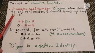 #whatisAdditive identity for real numbers