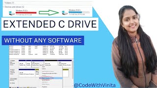 How to create a new drive without any software। Drive Partition in Windows 10।Extended C drive