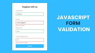 Javascript Form Validation | Registration & Login Form Validation