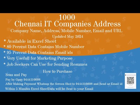 1000 Chenani IT/Software Companies Address Directory with Mobile number and Email id