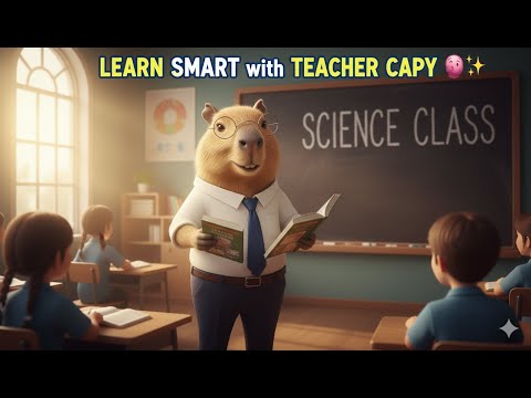 Capybara Becomes a Teacher 📚🦫 | Funny AI Animation