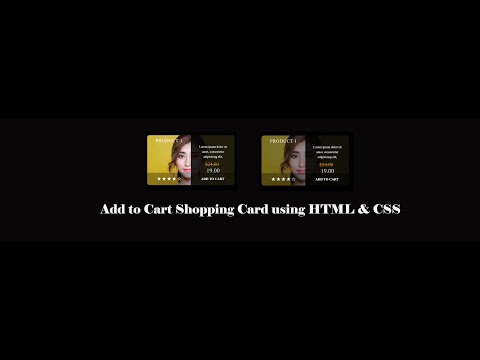 how to create Add To Cart Shopping Card using HTML and CSS