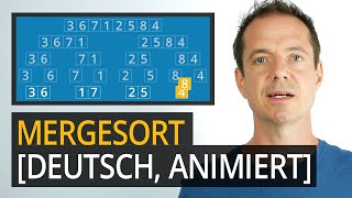 Mergesort algorithm [with animation, German]