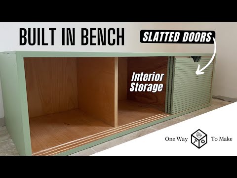 Diy Built-in Bench With Sliding Doors
