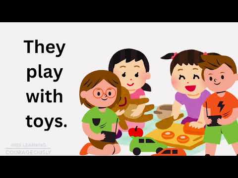 Action words for toddlers with fun animations | Verbs | Simple Sentences For preschool learning !!!