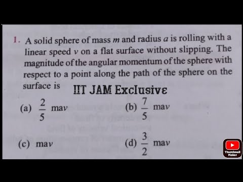 IIT JAM Question Paper Solutions 2021 | Question On Angular Momentum