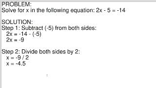 AmrMath: Linear equations: Solve for x (video #1)