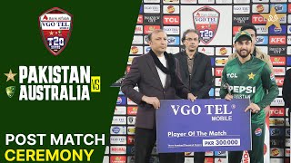 Post Match Ceremony | Pakistan vs Australia | Match 02 | T20I Series 2026 | PCB | MJ1K