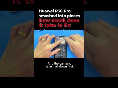 HUAWEI P30 pro smashed into pieces || how much does it take to fix