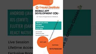 Mobile App Development Course #digitalindia #students #androidiosdevelopment #iosdevelopment #ai #up