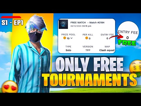 PLAYING ONLY FREE TOURNAMENTS 🤑 FOR 24 HOURS ⌛ I Earned 2**9 Rs By Free Tournaments💀 || S1 - Ep 1