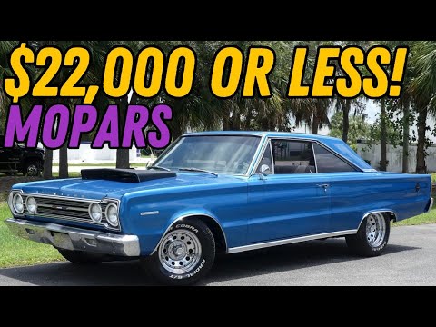 Affordable Mopar Prices! Classic Cars for Sale $22,500 or Less