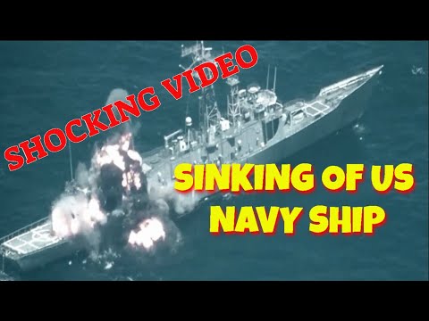 Sinking of US Navy ship || USS Rodney M. Davis sunk by missiles