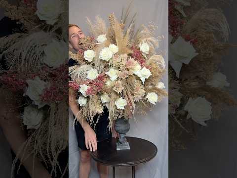 Pampas and Rose Showstopper Urn Arrangement