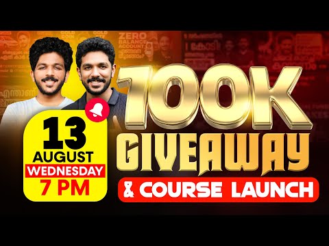 100K Giveaway + Course Launch + Surprises | 7pm Wednesday Live
