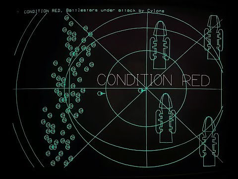 Battlestar Galactica 1978 Tektronix Computer Scenes - Recreated on my Tektronix 4054A