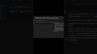 Multiplication Table using f-strings & join in Python #apnacode #viralvideo #shortvideo #python