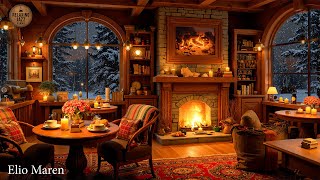 Snowy Winter Evening Jazz ☕❄️ Gentle Piano Music for Calm Study, Focus & Relaxation 🎷