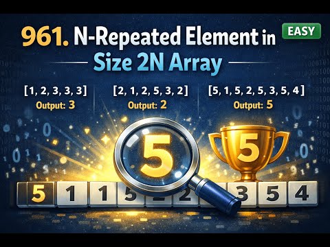 Jan 2, 2026 - Leetcode Daily Challenge - Problem #961. N-Repeated Element in Size 2N Array