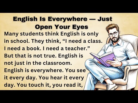 English Is Everywhere — Just Open Your Eyes and Mouth || Graded Reader ||Improve Your English Skills