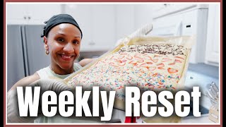 Realistic Weekly Reset Vlog ✨ Meal Prep, At-Home Workout, Grocery Haul & Sunday Prep