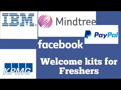 Updated 2021 welcome kits for freshers#mindtree #paypal #kpmg #facebook #ibm