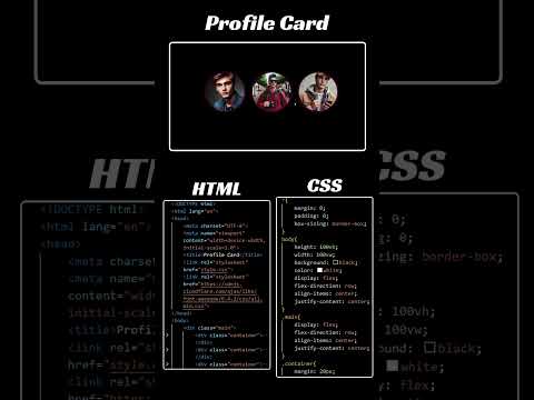 Day - 45 | 100 days 100 projects challenge | profile card project using html css and javascript
