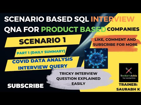 Scenario 1: Scenario Based SQL interview Question on Covid Cases | Covid Daily Increase Summary SQL