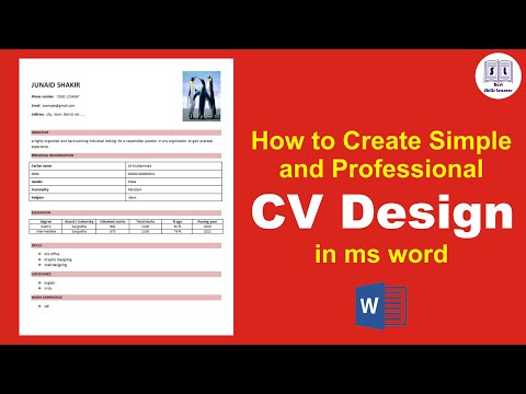 cv design in ms word || cv writing for job application || cv format