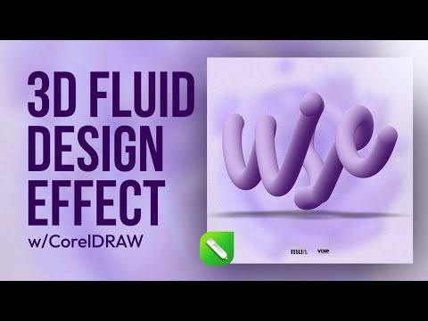 How to Create a 3D FLUID TEXT DESIGN EFFECT | CorelDRAW Tutorial